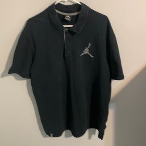 Air jordan polo. Black and grey Jordan emblem. XL and guaranteed flawless